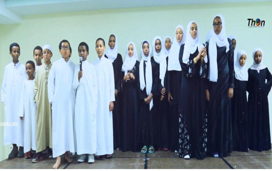 Children presenting Qur’an learning at a Selam program