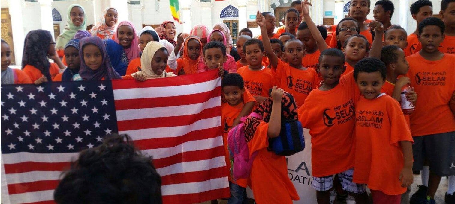 Children at a Selam Foundation community program
